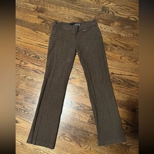 Vintage Y2K Guess Brown Checkered Low Rise Pants